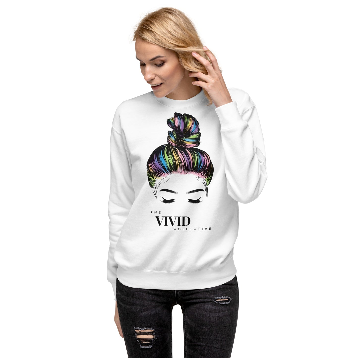 The VIVID Collective Rainbow Babe Pull Over Sweatshirt